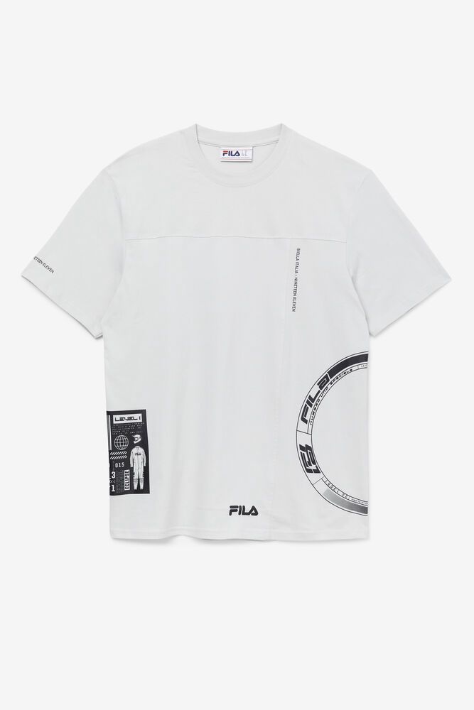 Fila Deltalife Graphic T-Shirt White - Mens - 96453NQPG